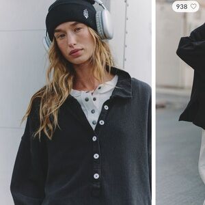 FP Movement by Free People buttoned up layer xs nwot